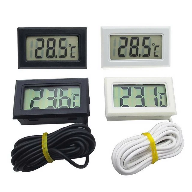 Digital LCD Thermometer Aquarium Fish Tank Vivarium Water Marine Stick On Probe~