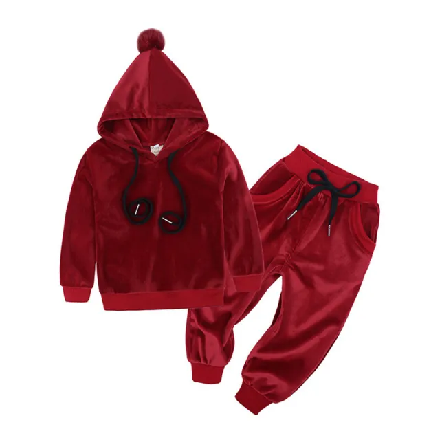 2 pezzi set di abbigliamento autunno bambini felpe con cappuccio + pantaloni ragazzi ragazze vestiti abiti caldi 5