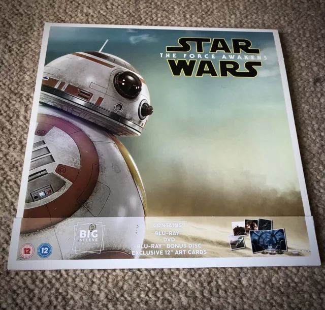 Star Wars The Force Awakens *BIG SLEEVE EDITION* - Blu-Ray, DVD, Art Cards