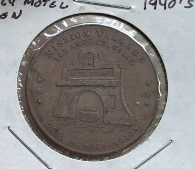 Ca. 1940s Mission Village Good Luck Charm Token