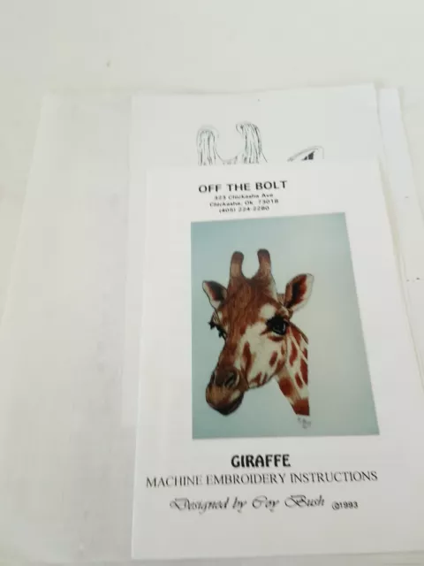 Off The Bolt Giraffe Machine Instrucción de bordado