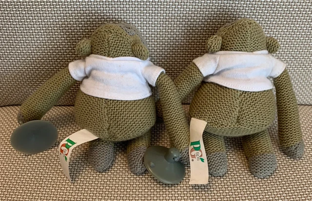 2 X SMALL PG TIPS TEA MONKEYS (ONE WITH SUCKERS) - P.G. CHIMP MONKEY £9 ...