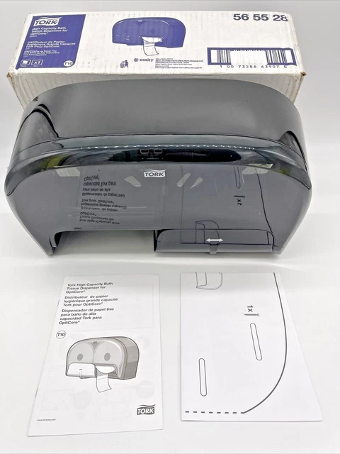 Tork High Capacity Bath Tissue Roll Dispenser for OptiCore, Black, 565528
