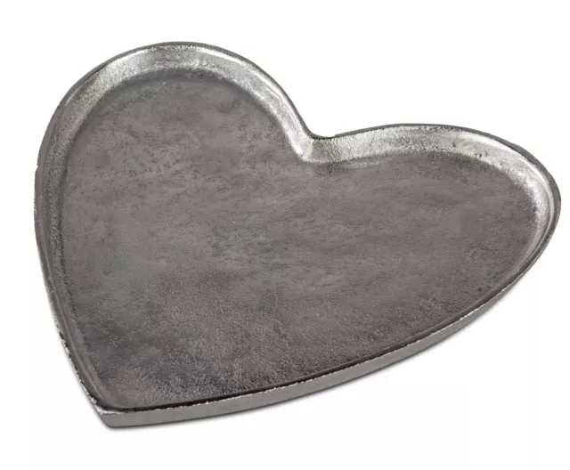 Dekoteller, Schale ORGANIC HEART in Herzform D. 28cm aus Alu Formano