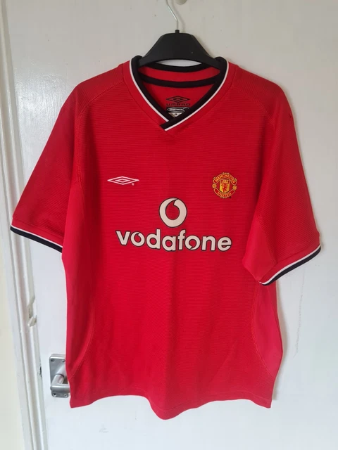 MANCHESTER UNITED 2000 2001 Vodafone Umbro Home Shirt Size LB 29.99 PicClick UK