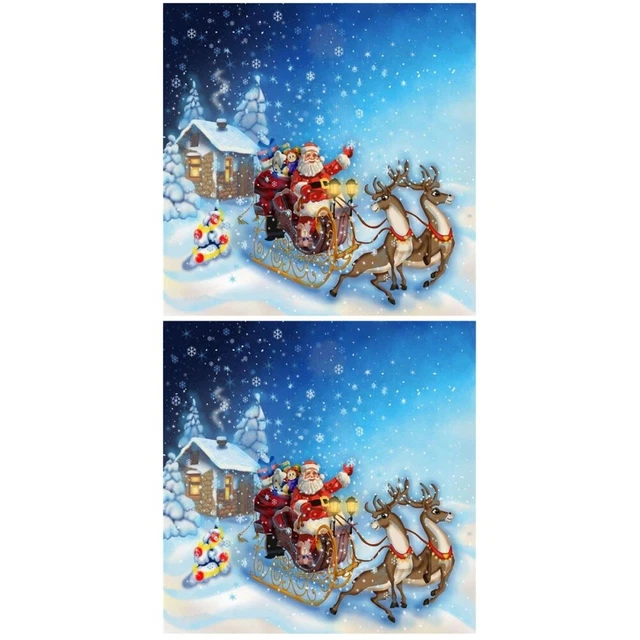 2 stücke Perlen Malerei Santa Claus Muster Kreuzstich Malerei by Diamond Home
