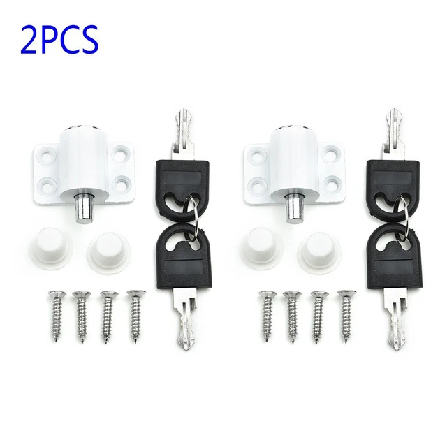 2 pezzi Casement Bolt chiusura di sicurezza per porta scorrevole con 2 chiavi
