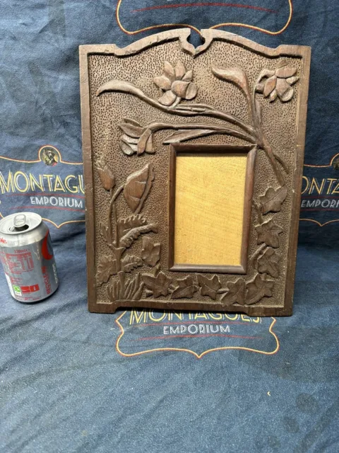 Arts And Crafts Hand Carved Wooden Picture Frame Stunning
