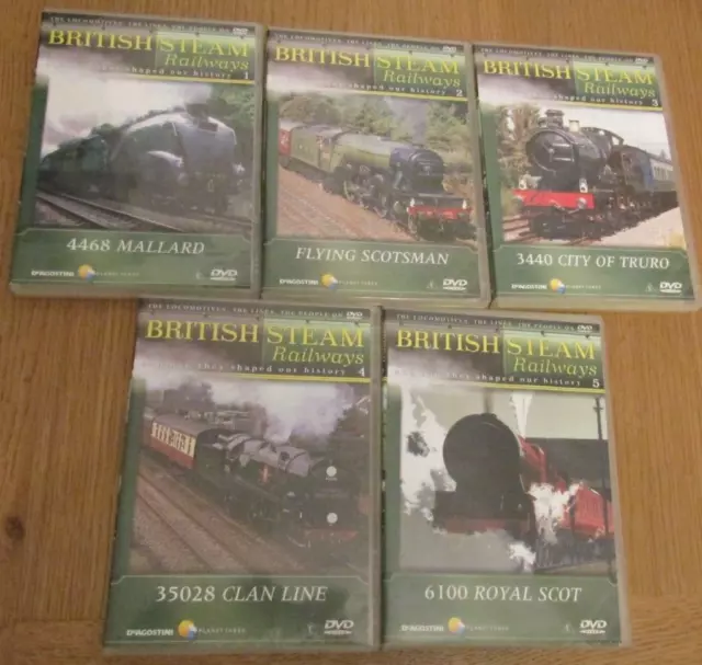 10 British Steam Railways DVDs Deagostini 1-10