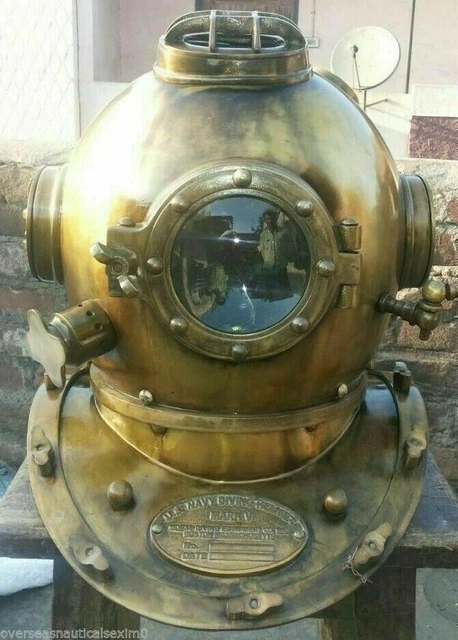 Boston Brass Antique Scuba Deep Diving Casco Mark V US Navy Divers Vintage