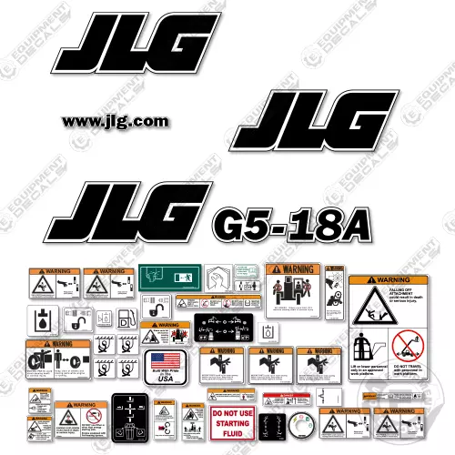 Fits JLG G5-18A Decal Kit Telehandler - 7 YEAR OUTDOOR 3M VINYL!