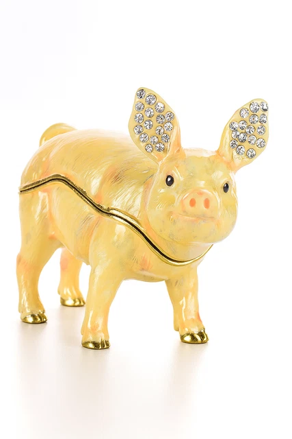 Boîte à Pilules Teckel En Métal émaillé - Pour Chien Ou Bijoux - Marron