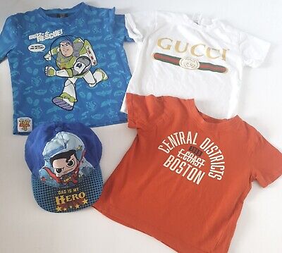 Boys infant Summer T- Shirts & Cap Bundle Age 2/3 Yrs
