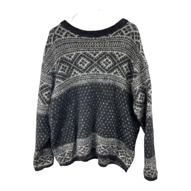 Hulda 100% Icelandic Wool Hand Knit Sweater Mens Medium Womens Large Iceland