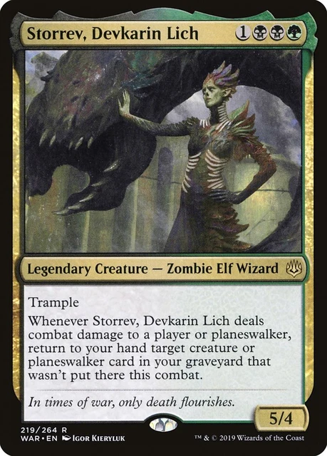 Storrev, Devkarin Lich 1x FOIL WAR MTG War of the Spark Rare MINT black green Storrev, Devkarin Lich 1x FOIL WAR MTG War of the Spark Rare MINT black green