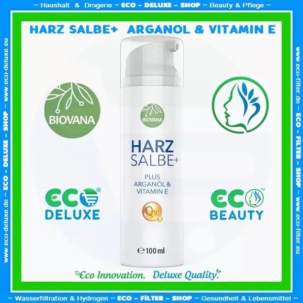 BIOVANA Harzsalbe Plus 100ml ~ mit Collagen & Aloe Vera ~ Gegen Hautunreinheiten