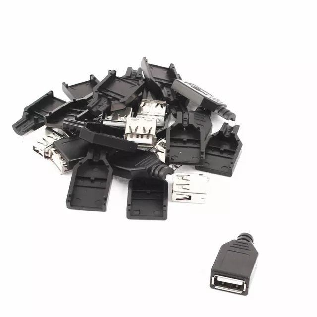 3PCS USB2.0 Type-A Plug 4-pin female Adapter Connector jack