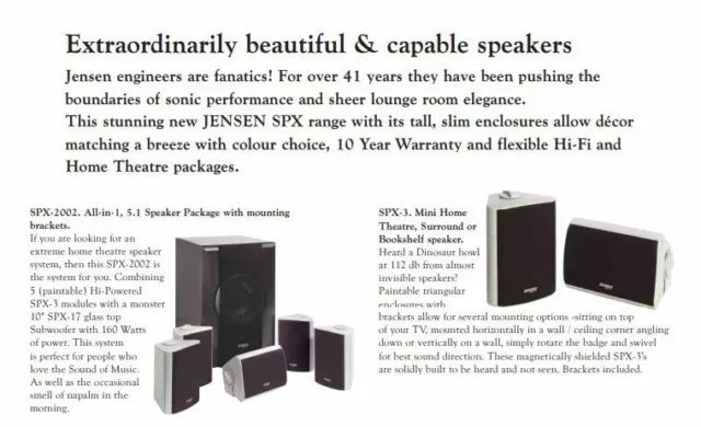 Jensen surround hot sale sound speakers