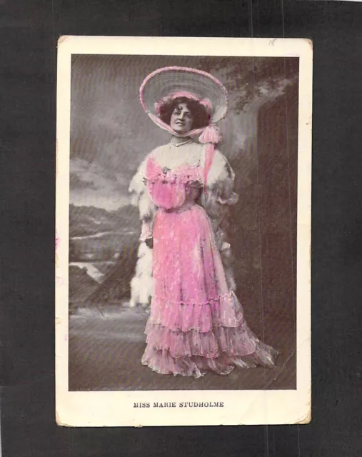 C2207 Glamour Miss Marie Studholme PU1907 Coolgardie to Adelaide vintage postcar