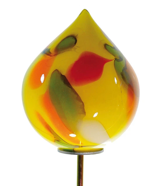GARTENSTECKER GLAS ZWIEBEL 15 cm auf Stab mundgeblasen (108M