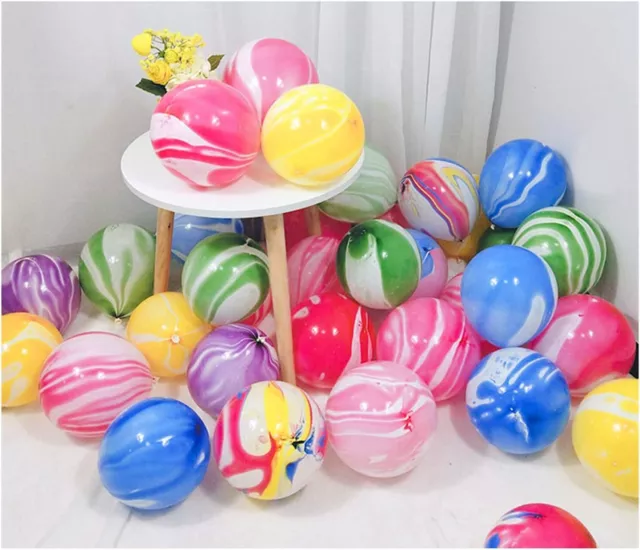 12" Marble Balloons Mix Agate Tie Dye Balons Birthday Baby Shower Party Decor