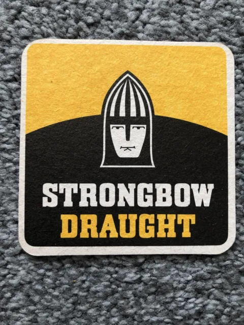 STRONGBOW DRAUGHT CIDER BREWERY old vintage Advertising BEER MAT COASTER