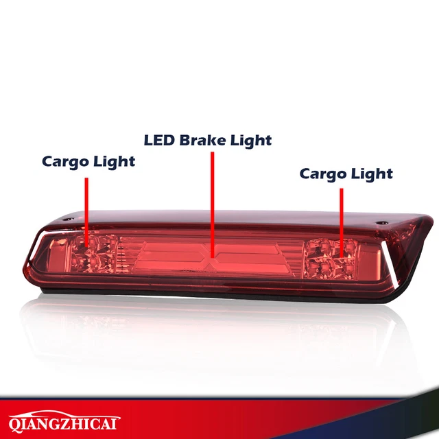 LED Third Brake Cargo Lamp For 2015-2019 Ford F-150 - Clear/Red Lens (Rear) 7 thumbnail image