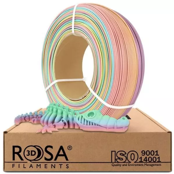 Filament Pla Rosa 3D 1.75mm 1000g Arc-en-Ciel, Remplissage