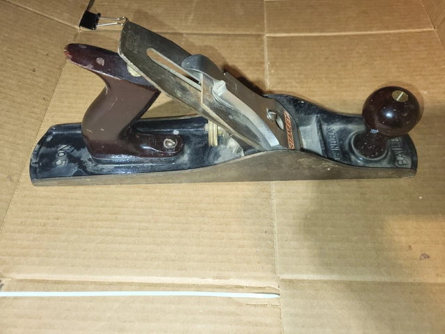 Vtg BAILEY / STANLEY NO. 5 Wood Plane w/ Corrugated Bottom