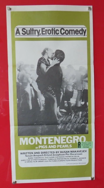 MONTENEGRO OR PIGS AND PEARLS ORIGINAL 1981 CINEMA DAYBILL FILM POSTER 80's