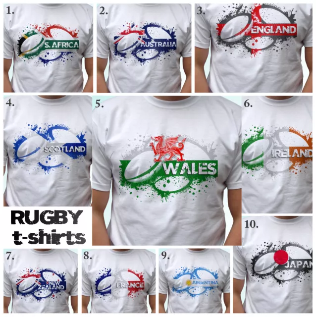 Rugby t shirts england scotland ireland wales africa australia zealand argentina