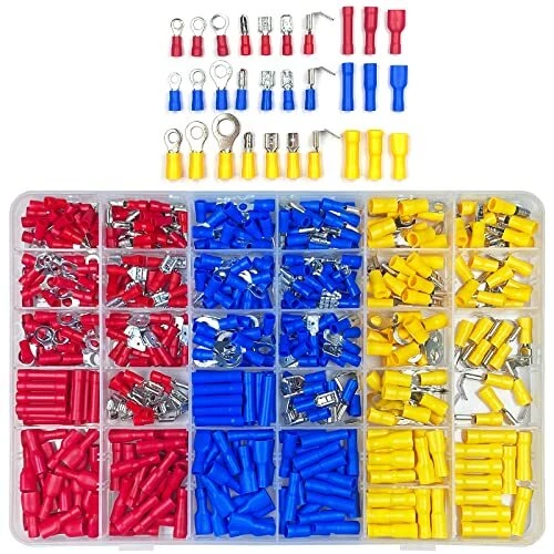 Newaner 480 pièces 30 types cosses electriques a sertir, connecteurs avec douill