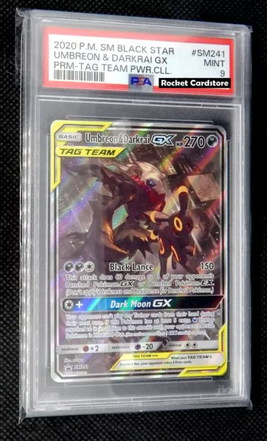 Pokemon Umbreon Darkrai GX Holo Nachtara EN Promo SM241 PSA 9 Mint