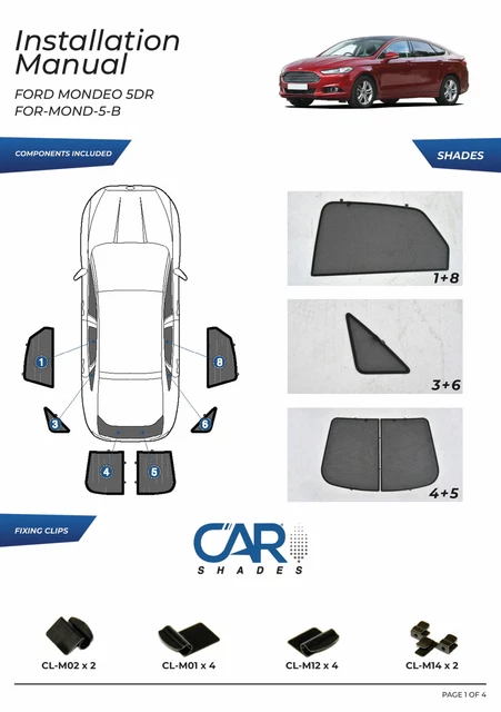 Kit Tendine Parasole Privacy Per Chevrolet Cruze 5p (2009-2015) | Lampa 18457 | 4 Pezzi Su Misura Con Custodia