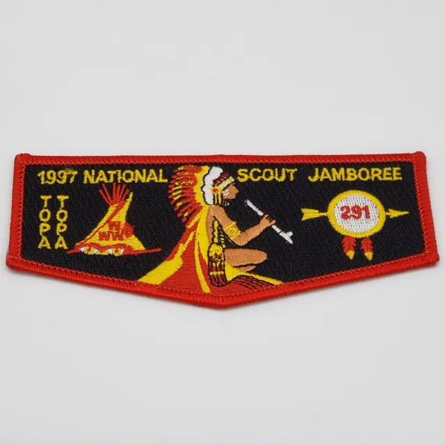 OA 291 Topa Topa 1997 National Scout Jamboree Flap Red BorderVentura County CA