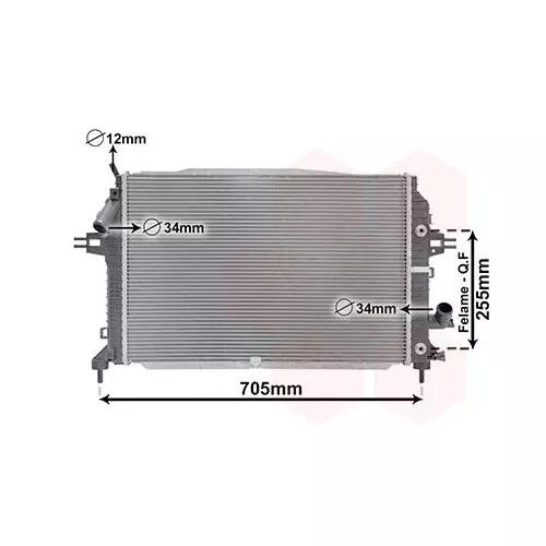 VAN WEZEL Radiatore, Raffreddamento motore per OPEL 37002460