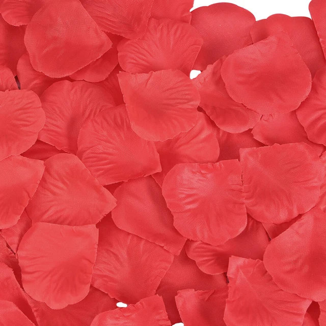 2000 piezas Día de San Valentín pañuelo de seda pétalos de rosa boda pétalos de rosa falsos