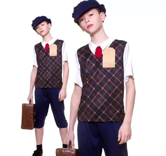 Boys Wartime Boy 1940s World War 2 WW2 40s Fancy Dress Costume Kids Book EB-4135