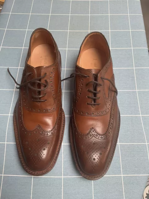 Loake Brown Brogue Shoes Size 9 UK