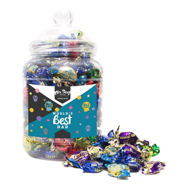 Barattolo Toffees & Eclairs papà miglior regalo del mondo 1000gm novità vasca dolce festa del papà