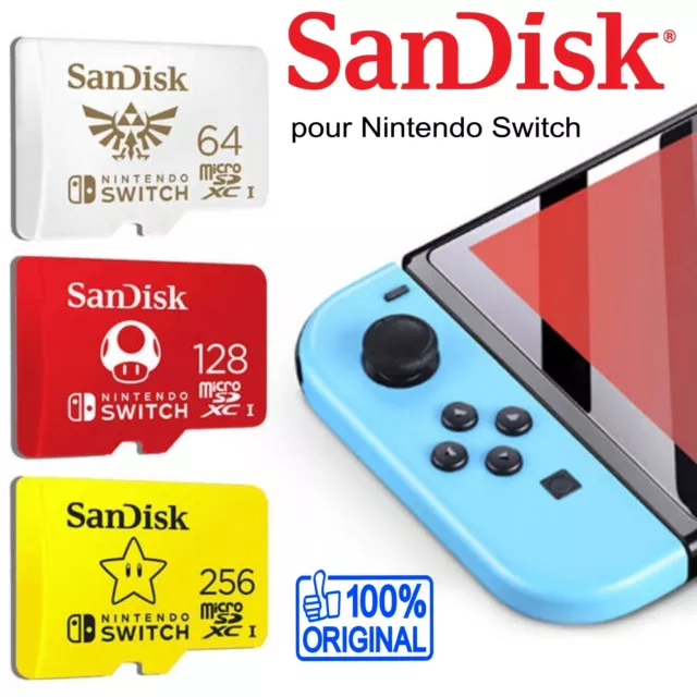 Micro SD pour Nintendo Switch 128 GB - SANDISK : la carte mémoire