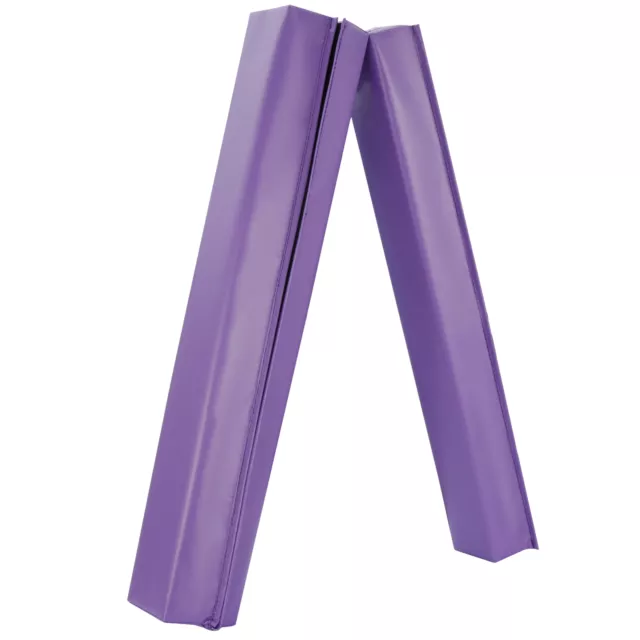 9ft Purple Extra Firm Vinyl Balance Beam Folding Gymnastics Beam Tumbling Home