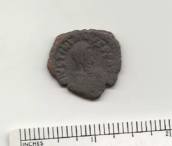 JUSTINIAN I AD 527-65. Cheap half-follis with full inscription. Constantinople