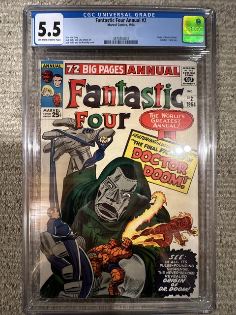 Fantastic Four Annual #2 Marvel CGC 5.5 Origin Of Doctor Doom