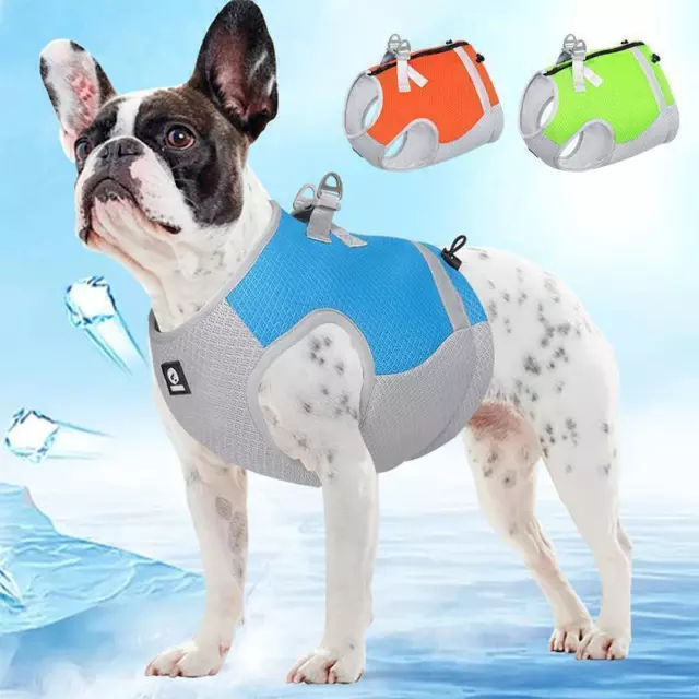 Summer  Pet Dog Cooling Vest Breathable Mesh Jacket Cool Coat Harness Reflective