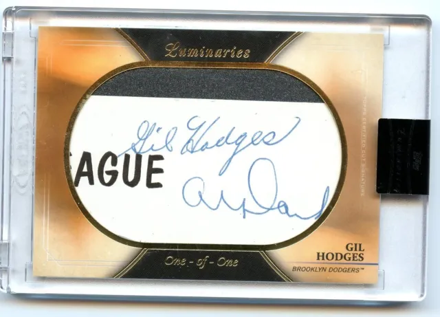 2020 Luminaries Cut Signature Gil Hodges Autograph Auto Dodgers #1/1