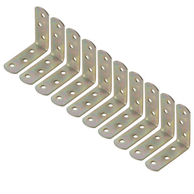 Angle Bracket Metal Corner Brace L Shaped Right Angle Bracket 60x60mm, 10pcs