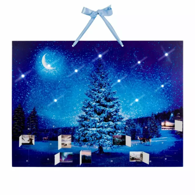 Mondlicht Magic 52x38cm 10 LED Leuchten Adventskalender mit schillerndem Glitzer