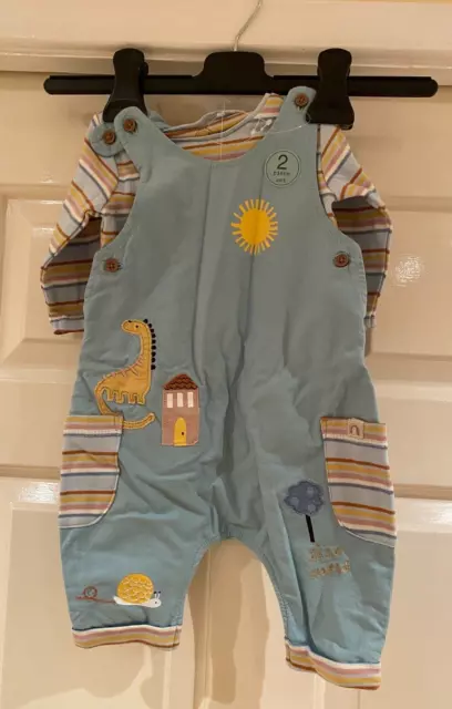 NÄCHSTES Baby Kleinkind Jungen - 0-3 Monate Latzhose 2-teiliges Set mit Body