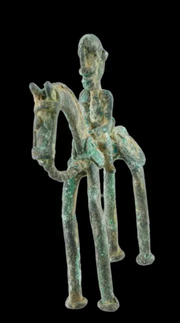 Horse And His/Her Rider Dogon Bronze Of Mali Art African - 10 CM 7294 3